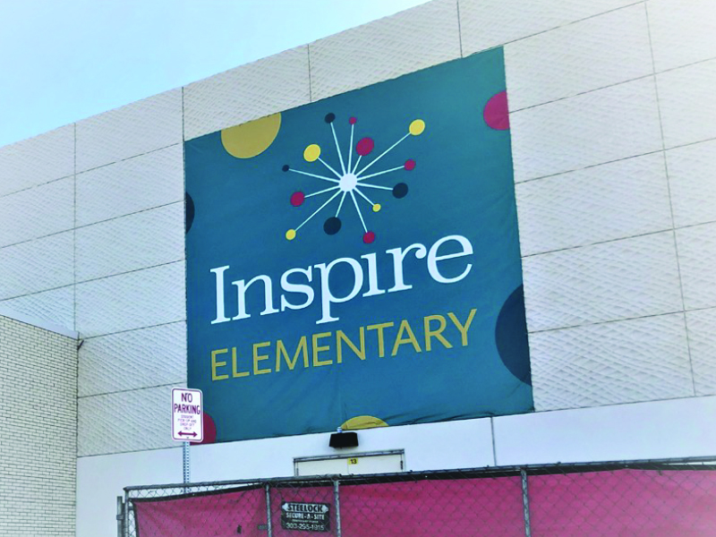 Colorful banner for Inspire Elementary